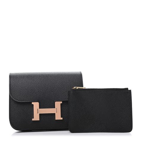 hermes constance slim wallet black|Hermes constance slim price.